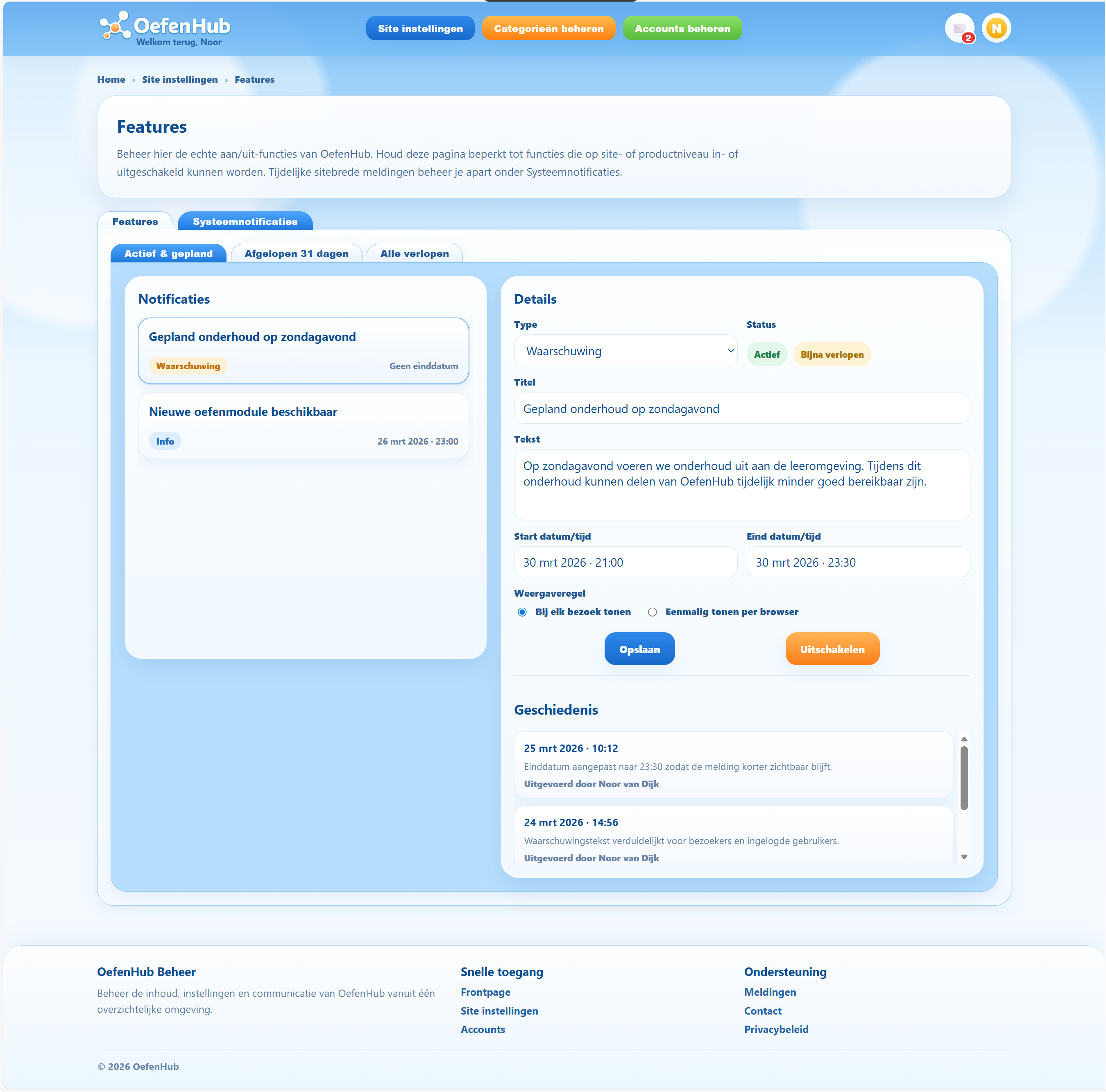oefenhub_beheerder_09_sys_05_features_v1_3_tab_02_systeemnotifications_sub_tab_01_actief_en_gepland.png